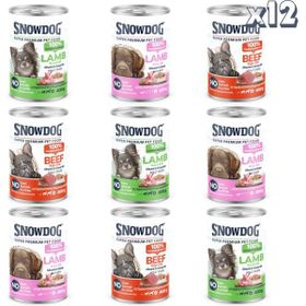 Snow Dog Premium 400 gr 12 Adet Parça Etli Karışık Köpek Konservesi