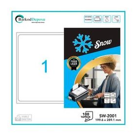 Snow SW-2001 199.6x289.1 mm A4 Lazer Etiket