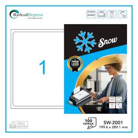 Snow SW-2001 199.6x289.1 mm A4 Lazer Etiket