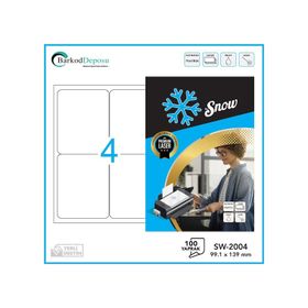 Snow SW-2004 99.1x139 mm A4 Lazer Etiket