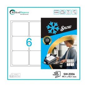 Snow SW-2006 99.1x93.1 mm A4 Lazer Etiket