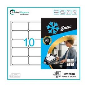 Snow SW-2010 99x57 mm A4 Lazer Etiket