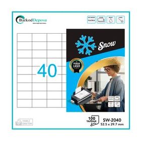 Snow SW-2040 52.5x29.7 mm A4 Lazer Etiket