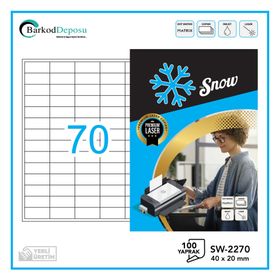 Snow SW-2270 40x20 mm A4 Lazer Etiket