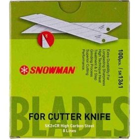 Snowman SK2+CR4 Çelik 100 Adet 30 Derece Açılı Dar Maket Bıçağı Yedeği