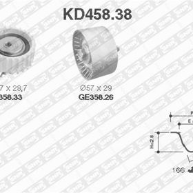 SNR KD45838 166X240 cm Alfa Romeo 145 146 1.6İe 16V 96-01 156 1.6 16V 97-0 Eksantrik Gergi Kiti