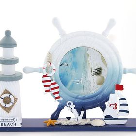 Sobepy ALK2452 Ahşap Marin Deniz Feneri Dümenli Çerçeve