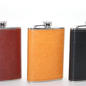 Sobepy ALK2662 Paslanmaz Çelik 9 Oz Derili Matara
