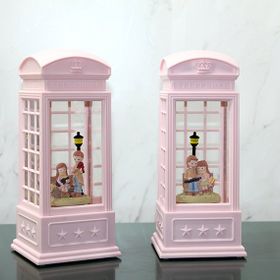 Sobepy ALK3409 Telefon Kulübeli Kış Masalı Işıklı Müzikli Kar Küresi