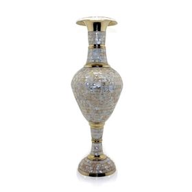 Sobepy KSK128 35 cm Pirinç Sedefli Vazo