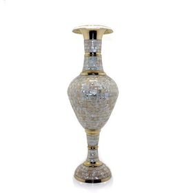 Sobepy KSK128 35 cm Pirinç Sedefli Vazo
