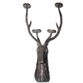 Sobepy KSK326 112 cm Metal Geyik Büstü Şamdan