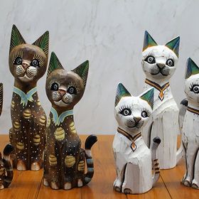 Sobepy Okas 2 Ahşap 3’lü 30 cm Kedi Seti