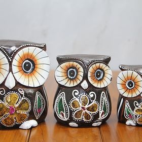 Sobepy Polos 1 Ahşap 3’lü Baykuş Seti