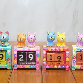 Sobepy Polos 23 Ahşap Kedili Takvim