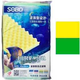 Sobo 40x30x2 Sarı Yeşil Akvaryum Filtre Süngeri