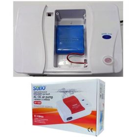 Sobo AP-1000 AC/DC 7 4 V 12 W 2x5 lt Şarjlı Akvaryum Hava Motoru