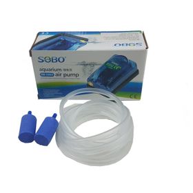 Sobo Tek Çıkışlı Hava Motoru + 2 Adet Silindir Hava Taşı + 2 mt Hortum Hava Motoru Seti