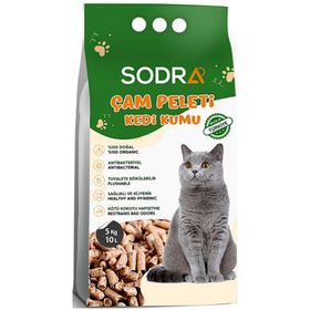 Sodra 5 kg 10 lt Çam Peleti Doğal Kedi Kumu