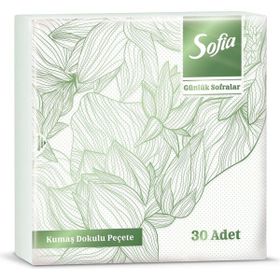 Sofia Yeşil 30'lu Kumaş Dokulu Peçete