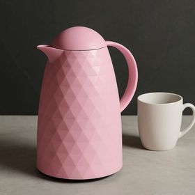 Soft 1 LT Pembe Düz Kapaklı Termos