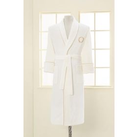 Soft Cotton Ekru Şehzade Bornoz