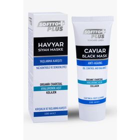 Softo Plus 100 ml Havyar Yaşlanma Karşıtı Yağ Kontrol ve Dengeleyici Siyah Maske