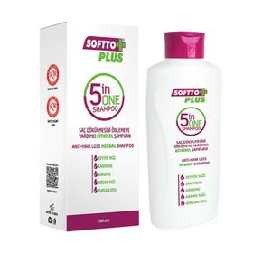 Softo Plus 360 ml 5 In 1 Saç Dökülmesi Karşıtı Bitkisel Şampuan