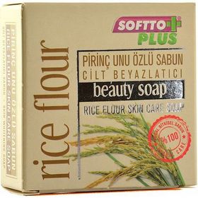 Softto Plus 100 gr Pirinç Unu Özlü Cilt Beyazlatıcı Leke Sabunu