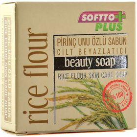 Softto Plus 100 gr Pirinç Unu Özlü Cilt Beyazlatıcı Leke Sabunu