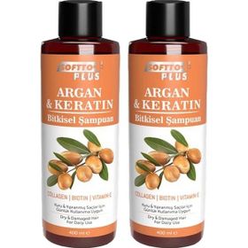 Softto Plus 2x400 ml Argan ve Keratin Bitkisel Şampuan