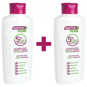 Softto Plus Saç Dökülmesine Karşı 5 Etkili 2x360 ml Şampuan