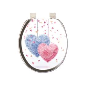 Softy Classic Yumuşak Süngerli Kalp Desenli Klozet Kapağı