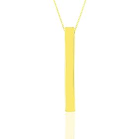 Söğütlü SGTL11139 Silver Gümüş Altın Yaldızlı 70 Cm Zincirli Çubuk Kolye