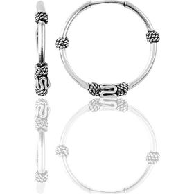 Söğütlü Silver Gümüş 17 mm Oksisli Halka Küpe