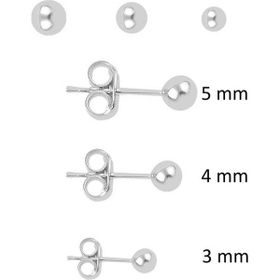 Söğütlü Silver Gümüş 3 Boy Top Kombin Küpe