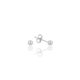 Söğütlü Silver Gümüş 3 mm Gümüş Top Küpe