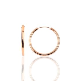 Söğütlü Silver Gümüş 36 mm Rose Kalın Halka Küpe