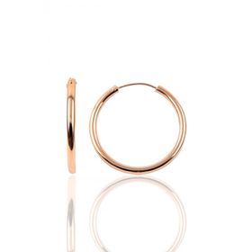 Söğütlü Silver Gümüş 36 mm Rose Kalın Halka Küpe