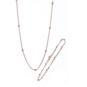 Söğütlü Silver Gümüş 45 cm Rose Top Top Zincir