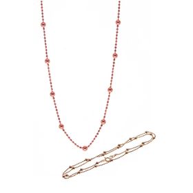 Söğütlü Silver Gümüş 45 cm Rose Top Top Zincir