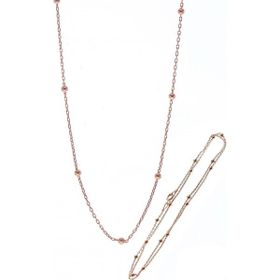 Söğütlü Silver Gümüş 45 cm Rose Top Top Zincir