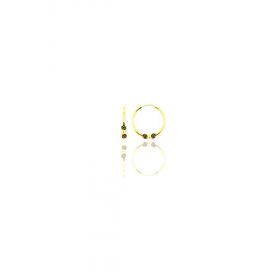 Söğütlü Silver Gümüş Altın Yaldızlı 12 mm Mini Toplu Halka Küpe