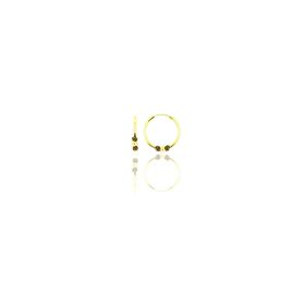 Söğütlü Silver Gümüş Altın Yaldızlı 12 mm Mini Toplu Halka Küpe