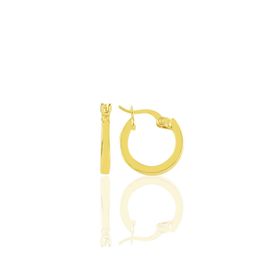 Söğütlü Silver Gümüş Altın Yaldızlı 14 mm Şarnel Halka Küpe
