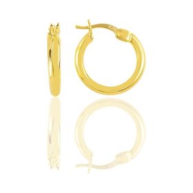 Söğütlü Silver Gümüş Altın Yaldızlı 16 mm Şarnel Halka Küpe