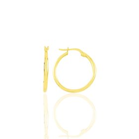 Söğütlü Silver Gümüş Altın Yaldızlı 23 mm Şarnel Halka Küpe