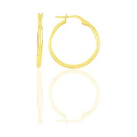 Söğütlü Silver Gümüş Altın Yaldızlı 23 mm Şarnel Halka Küpe