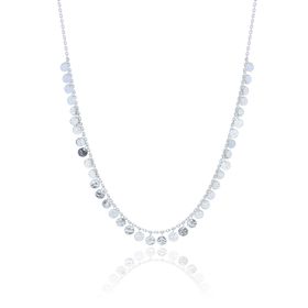 Söğütlü Silver Gümüş Altın Yaldızlı Dövme Modeli Pullu Kolye