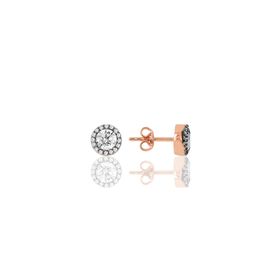 Söğütlü Silver Gümüş Elmas Montürlü 5 mm Tek Taş Küpe